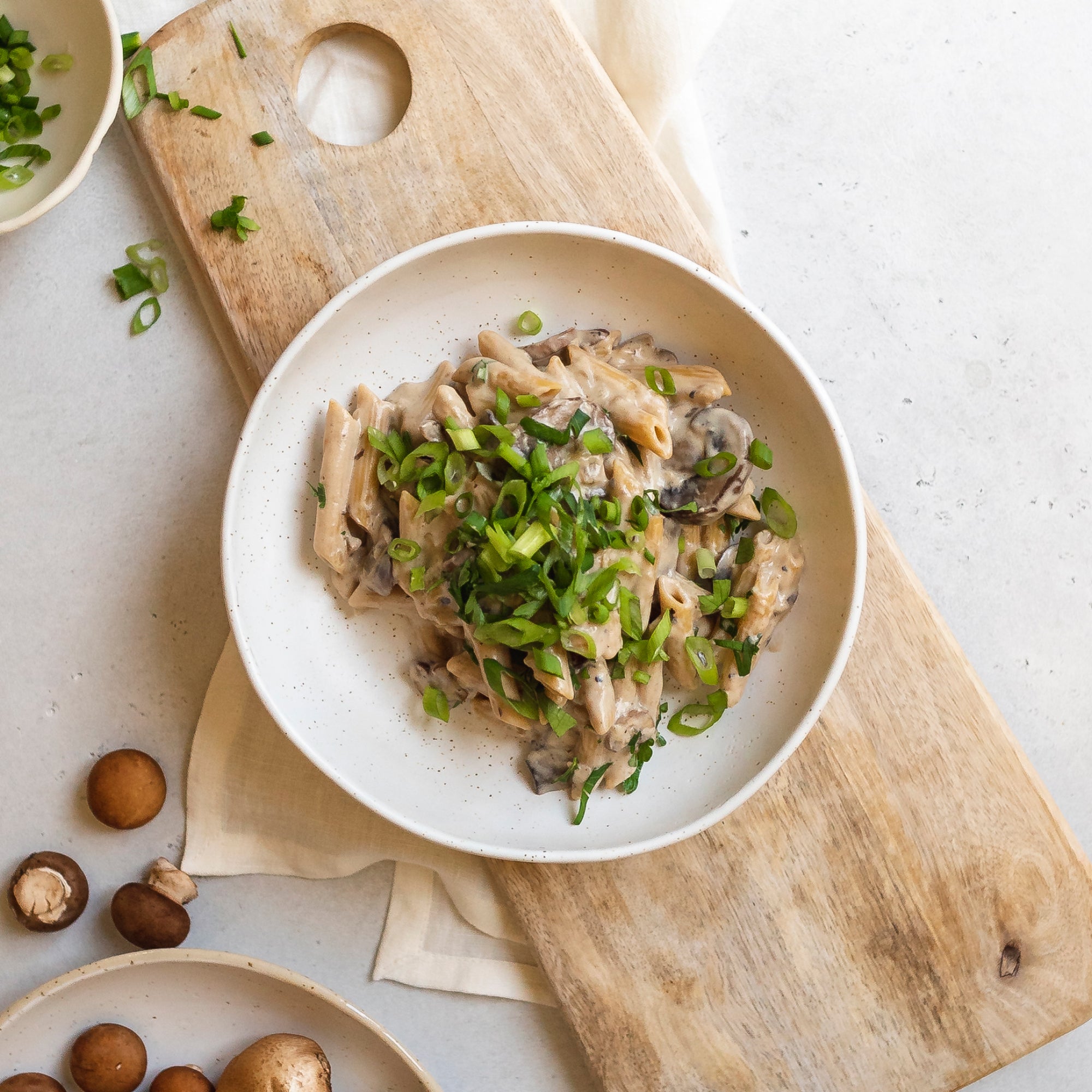 Mushroom Stroganoff Penne – Chickapea
