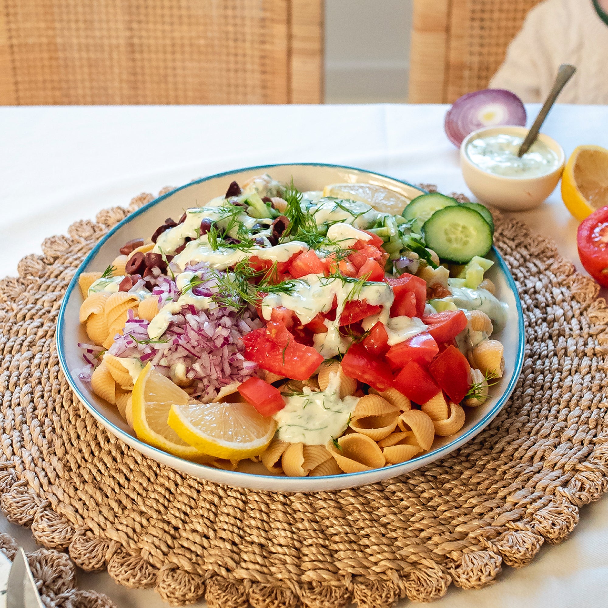 Tzatziki Salad with Shells – Chickapea
