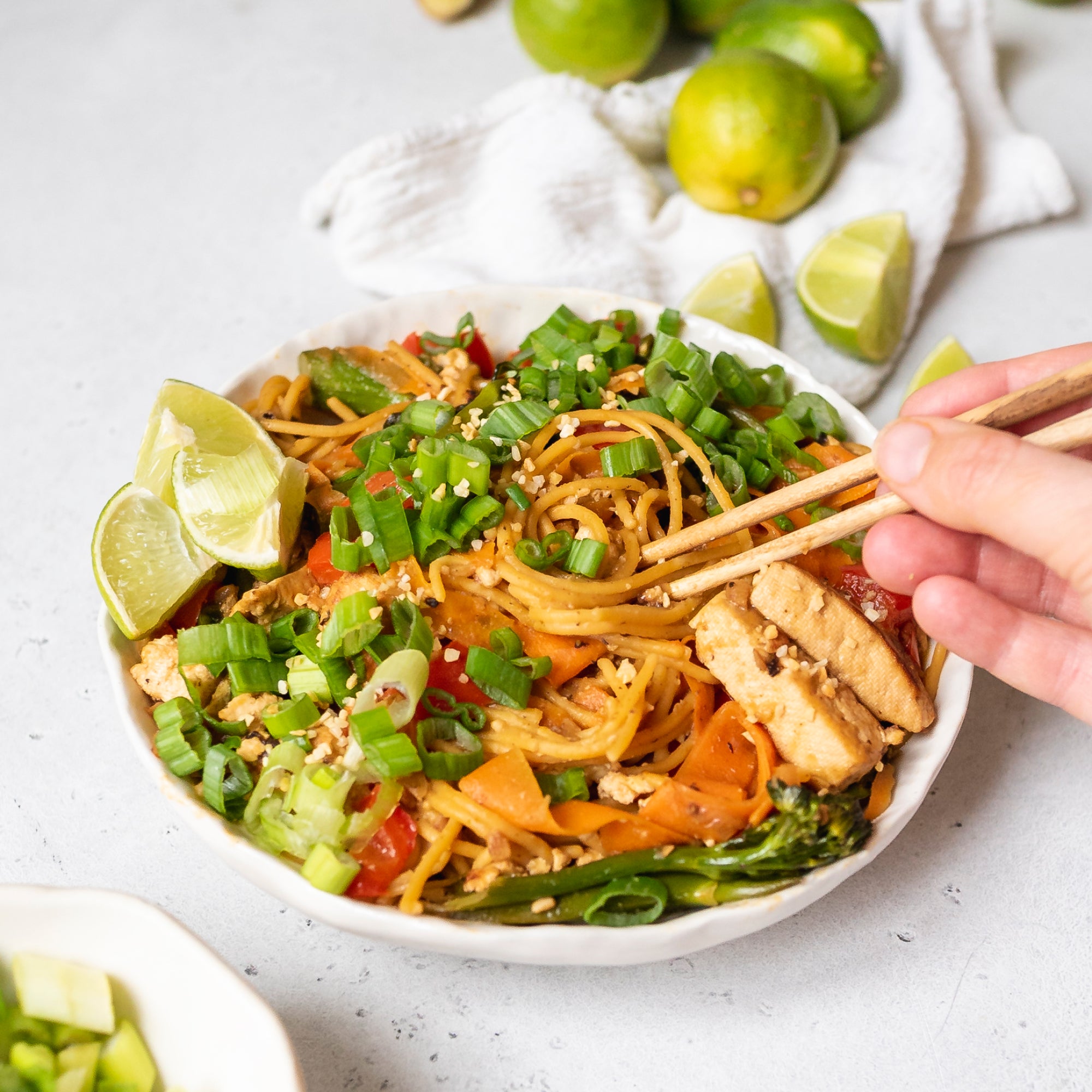 Tofu Lo Mein Spaghetti – Chickapea