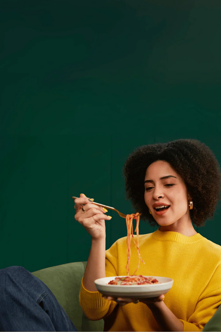 <span style="color:#FDB913;">Upgrade your</span> pasta addiction.